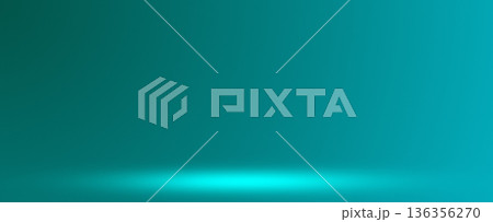 Teal green studio stage background with gradient 136356270