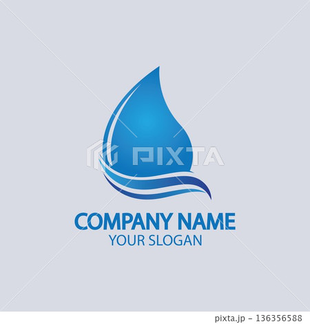 Water drop Logo Template vector 136356588