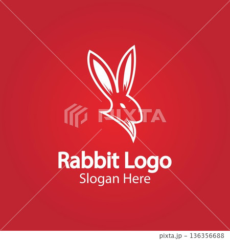 Rabbit Logo template vector icon illustration design 136356688