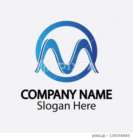 M letter wave Logo Template vector illustration M letter wave Logo Template vector illustration 136356693