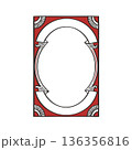 Vintage retro Oval frame Label design Vector Graphic Line art element background template  136356816
