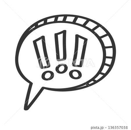 Extremely strong exclamation speech bubble Extremely strong exclamation speech bubble 136357038