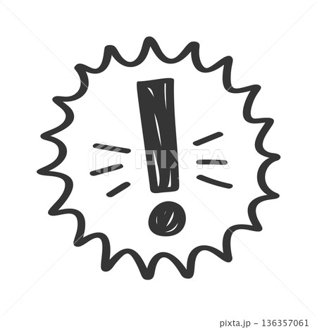 Exclamation reaction speech bubble burst 136357061