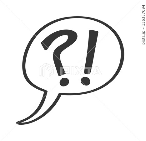 Interrobang extremely exclamation speech bubble Interrobang extremely exclamation speech bubble 136357094