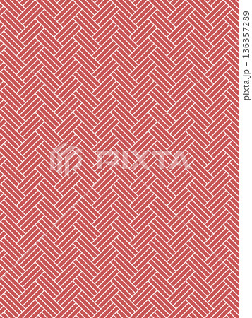 臙脂色の檜垣文様の背景 136357289