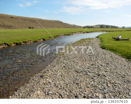 A River Near Tsetserleg in Mongolia A River Near Tsetserleg in Mongolia 136357610