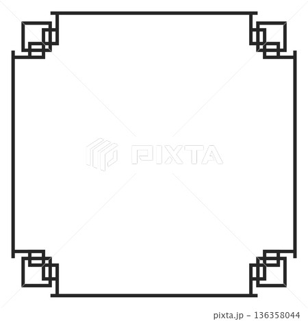 Vintage decorative square border. Classic elegant frame Vintage decorative square border. Classic elegant frame 136358044