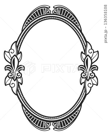 Classic wall frame. Elegant picture border element Classic wall frame. Elegant picture border element 136358108