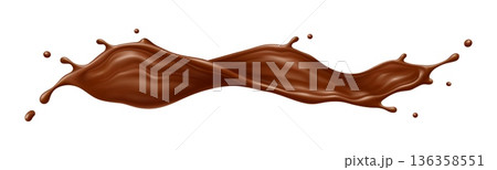Chocolate drink flow splash and wave, realistic splatter. 3d vector choco milk cream or drink splashes, brown cocoa dessert flow. Coffee drink swirl or stream with drops, liquid splashing fluid drop Chocolate drink flow splash and wave, realistic splatter. 3d vector choco milk cream or drink splashes, brown cocoa dessert flow. Coffee drink swirl or stream with drops, liquid splashing fluid drop 136358551