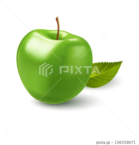 Apple with leaf Apple with leaf 136358671