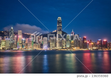 Hong Kong and the blue hour 136359360