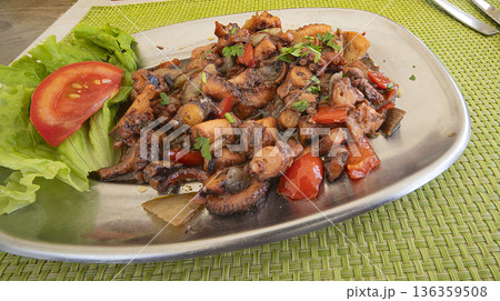 Stewed Octopus Traditional Style, Madeira, Portugal Stewed Octopus Traditional Style, Madeira, Portugal 136359508