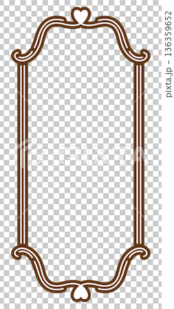 優雅的心形邊框 136359652