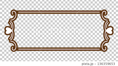 優雅的心形邊框 優雅的心形邊框 136359653