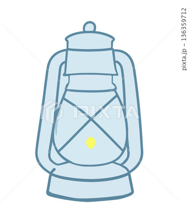 Vector isolated illustration of a kerosene flashlight. Vector isolated illustration of a kerosene flashlight. 136359712