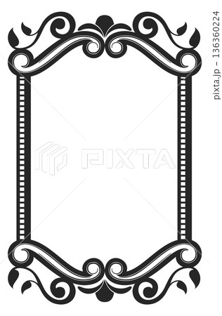 Flourish frame. Elegant classic mirror or picture border 136360224