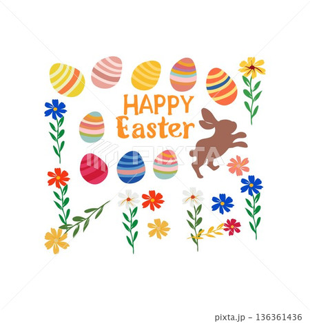 happy easter 2026easter easter sunday free vector illustration 136361436