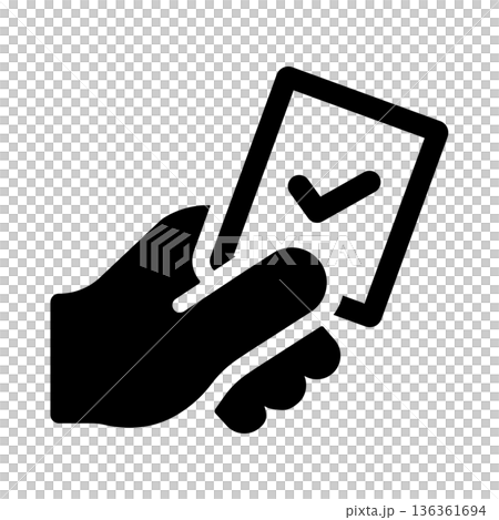 Silhouette icon representing submission/application Silhouette icon representing submission/application 136361694