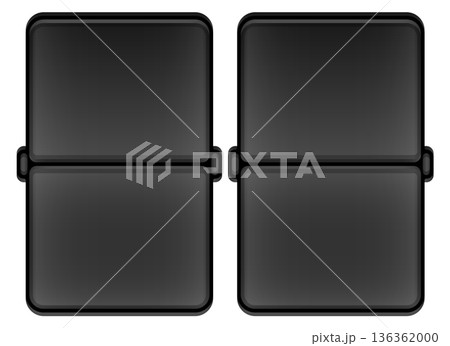 Flip score board. Realistic black panel mockup Flip score board. Realistic black panel mockup 136362000