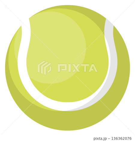 Tennis green ball cartoon icon. Sport game 136362076