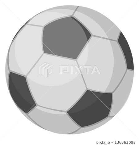Soccer ball. Football match cartoon icon. Goal symbol 136362088