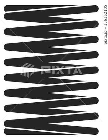 Steel spring curved metal black icon. Jump wire Steel spring curved metal black icon. Jump wire 136362105