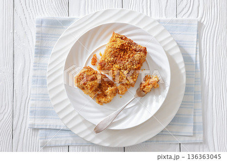 finnish rutabaga bake on a white plate 136363045
