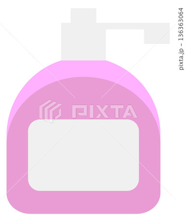 Liquid soap plastic bottle. Hand washing gel 136363064