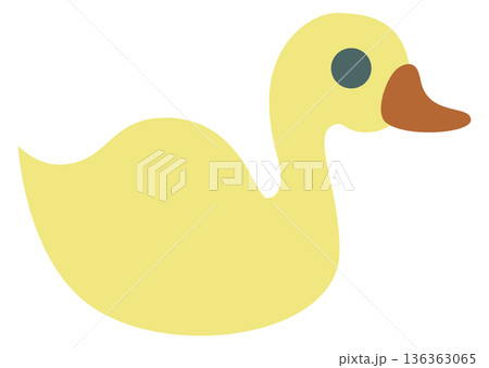 Rubber duck color icon. Yellow bathing toy Rubber duck color icon. Yellow bathing toy 136363065