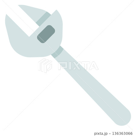 Wrench color icon. Repair tool. Plumbing instrument Wrench color icon. Repair tool. Plumbing instrument 136363066