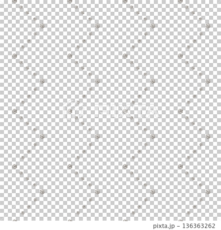 Geometric zigzag seamless pattern made from watercolor drawing of dog paw prints on an isolated white background. Repeat ornament with cartoon style grey print dog or animal footprints. 136363262