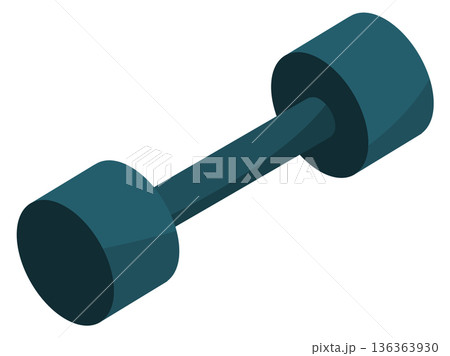 Dumbbell isometric icon. Strong muscle training exercise 136363930