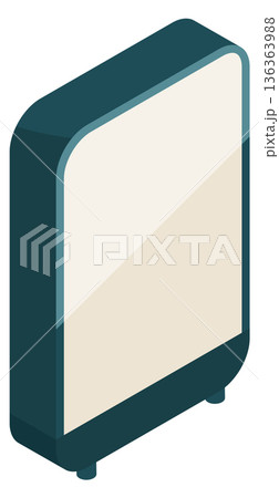 Advertising display isometric icon. Blank ad screen Advertising display isometric icon. Blank ad screen 136363988