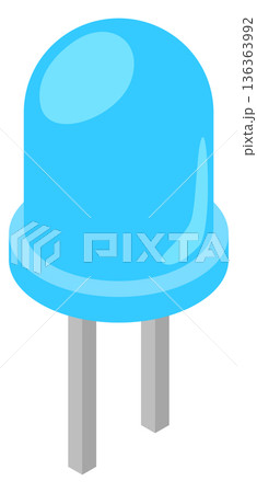 Led light micro electronic element isometric icon 136363992
