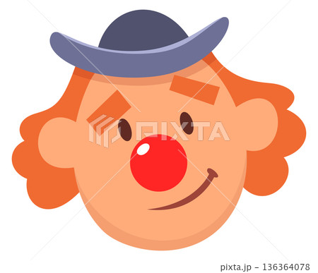 Humor character. Positive mood avatar. Cartoon clown Humor character. Positive mood avatar. Cartoon clown 136364078