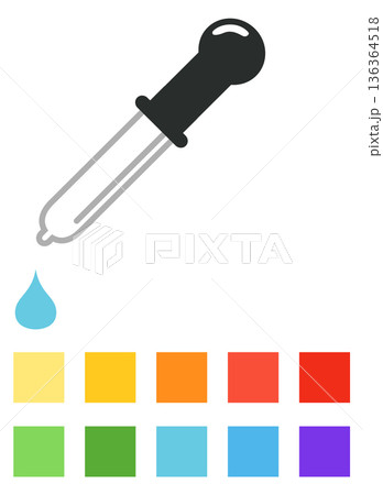 Color picker. Eye dropper swatch icon. Paint choice 136364518