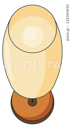 Bedside lamp isometric icon. Nightstand bedroom light 136364650