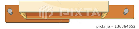 Wooden shelves cabinet top view. Interior furniture Wooden shelves cabinet top view. Interior furniture 136364652