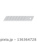 Utility knife blade illustration. Sharp steel equipment Utility knife blade illustration. Sharp steel equipment 136364728
