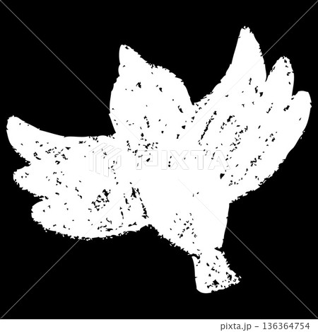 Bird silhouette white crayon hand painting on black background, cute sparrow chalk outline, vector doodle wild fauna art Bird silhouette white crayon hand painting on black background, cute sparrow chalk outline, vector doodle wild fauna art 136364754