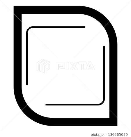 QR code placeholder frame, scan viewfinder black frame with space for QR code, vector sticker template mobile scanner 136365030