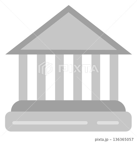 Museum building with columns. Monumental architecture. Courthouse or bank Museum building with columns. Monumental architecture. Courthouse or bank 136365057