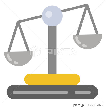 Imbalance symbol. Scales color icon. Justice sign Imbalance symbol. Scales color icon. Justice sign 136365077
