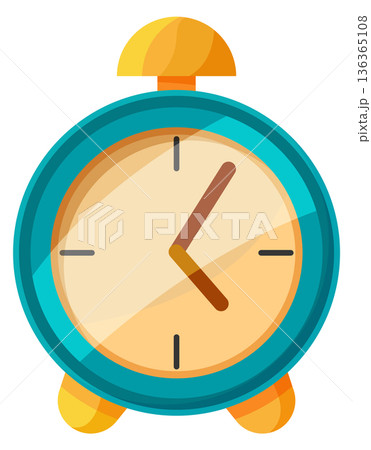Alarm clock cartoon icon. Time hour symbol Alarm clock cartoon icon. Time hour symbol 136365108