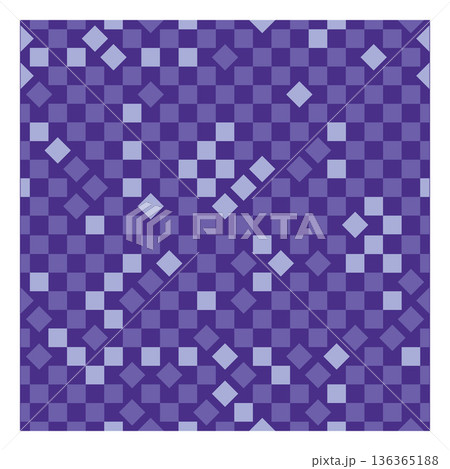Checkered seamless pattern, abstract blue monochrome background, rhombus and square grid tile design vector illustration 136365188