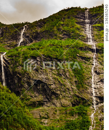 Waterfalls in mountains - Norway Waterfalls in mountains - Norway 136365240