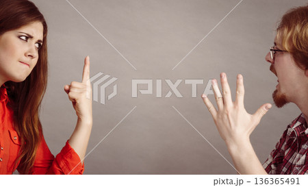 Man and woman having fight Man and woman having fight 136365491