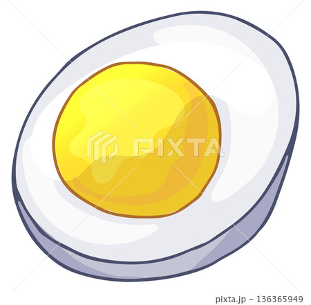 Egg cartoon icon. Breakfast symbol. Healthy food 136365949
