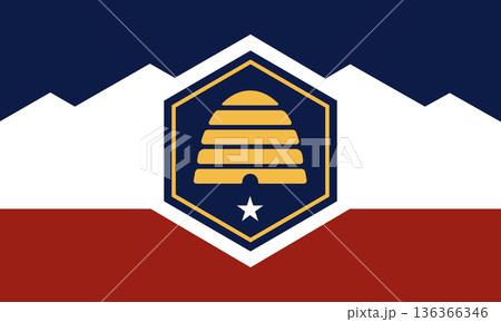 Flag of The State of Utah, official colors, correct proportion Flag of The State of Utah, official colors, correct proportion 136366346