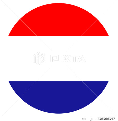 Round civil flag of Croatia isolated in circle shape. Round civil flag of Croatia isolated in circle shape. 136366347